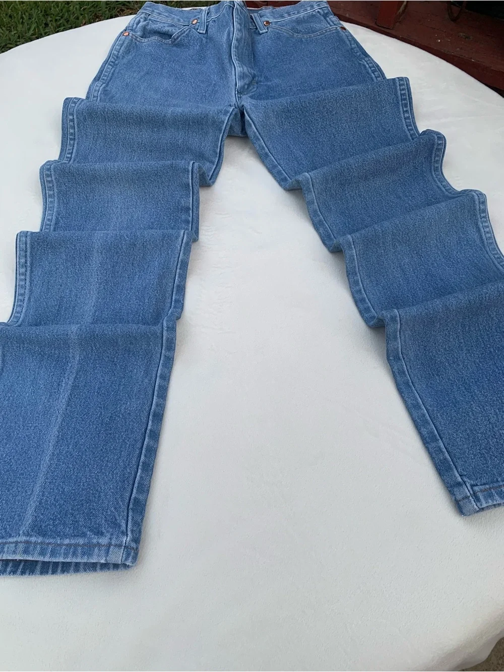 Wrangler Women's Straight-Leg Jeans in Medium Blue Denim